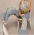 Blue Denim Overalls with Patchwork