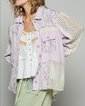 Carolina Lavendar Lace Floral Shirt Jacket