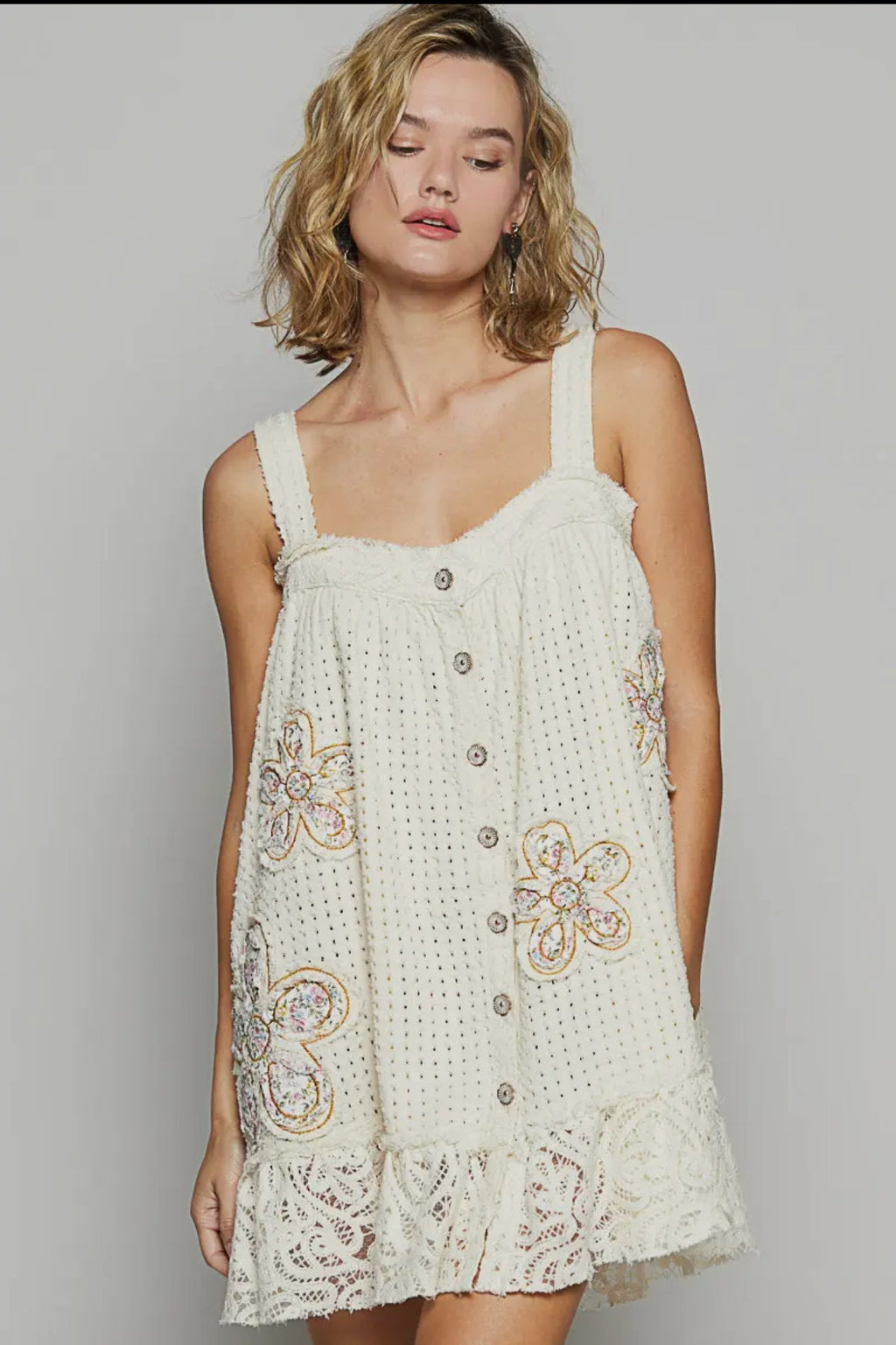 “THE SUSIE Q”Vintage Charm Floral Patchwork Dress