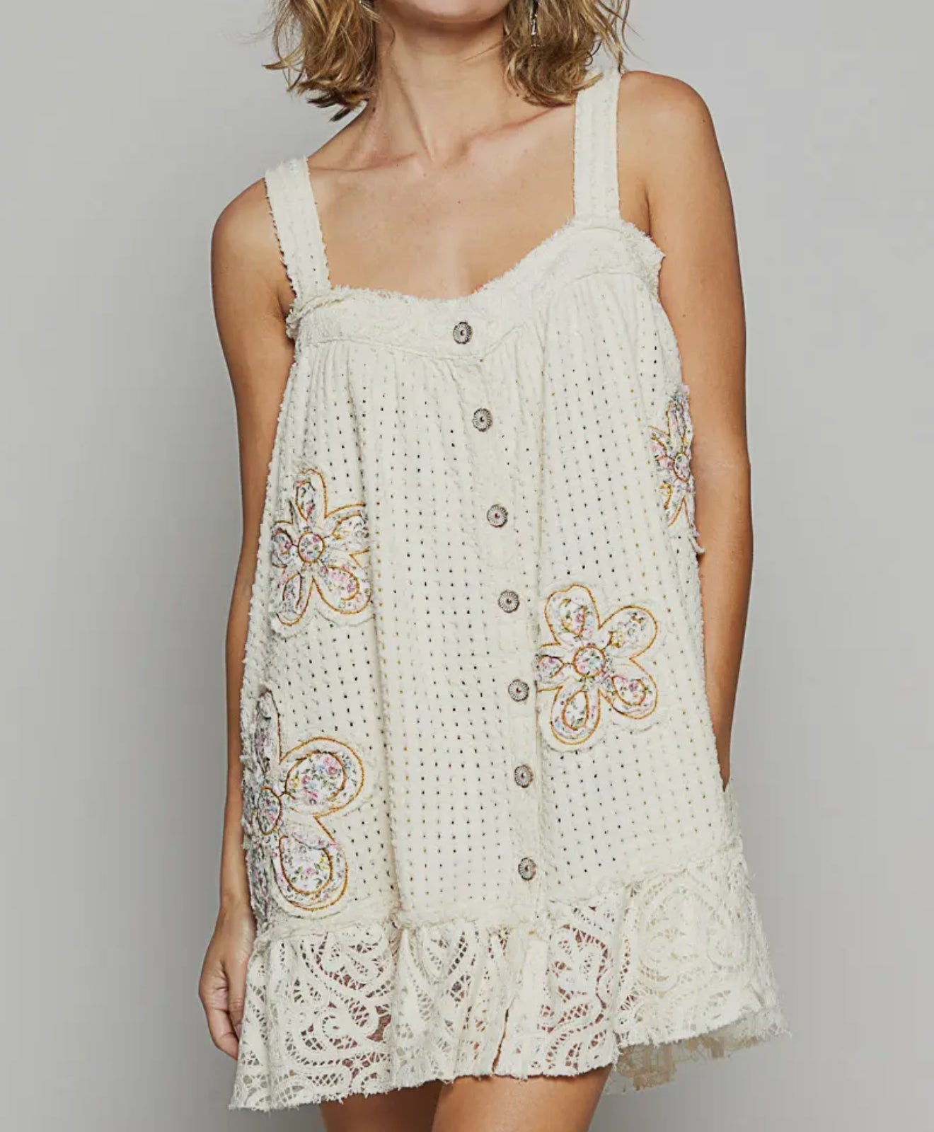 “THE SUSIE Q”Vintage Charm Floral Patchwork Dress