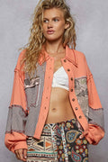 “The CORRINA” Balloon sleeve thermal edge detail collar shirt jacket (Shacket)